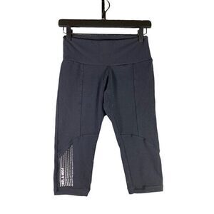 Leggings Pants Yoga Stretch Womens Size‎ Large Solid Black Basic Workout White